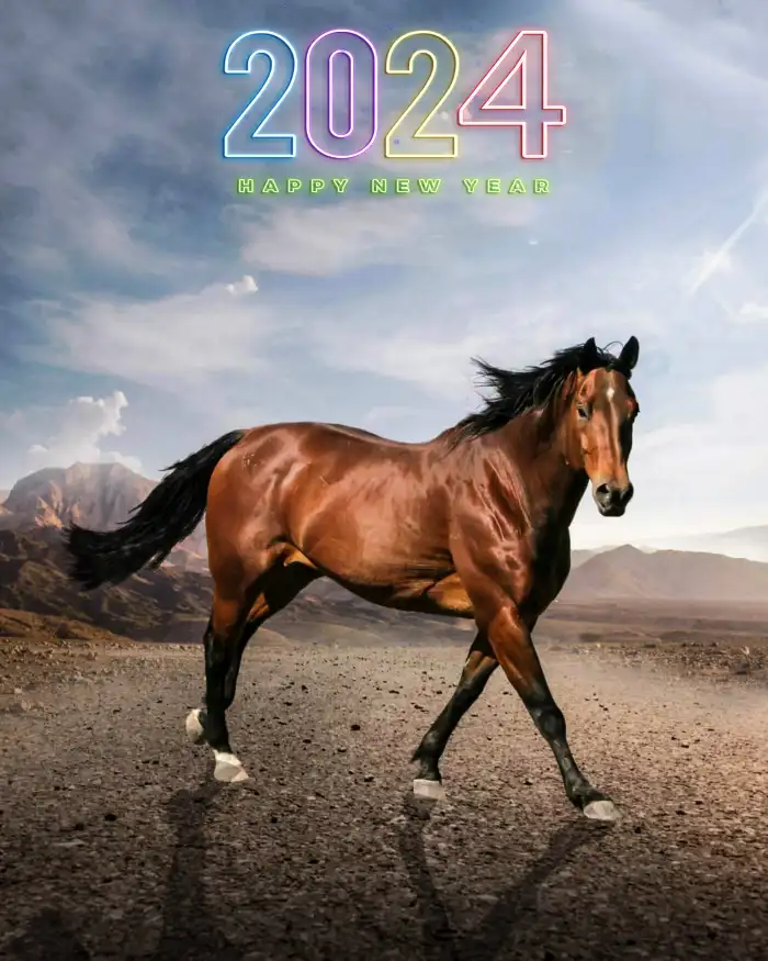 Picsart Happy New Year 2024 Brown Horse Running On A Dirt Road   Picsart Happy New Year 2024 Brown Horse Running On A Dirt Road Background Ox1iegj7rh.webp